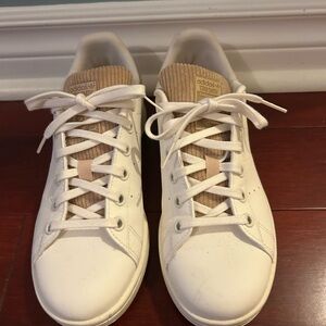 Limited edition Adidas Stan Smith Cream and Tan Sneakers with corduroy accents